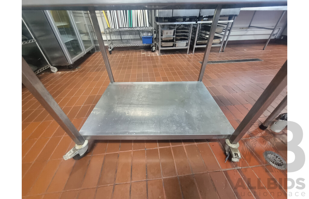 Stainless Steel Work Bench Trolley with Under Bench Storage