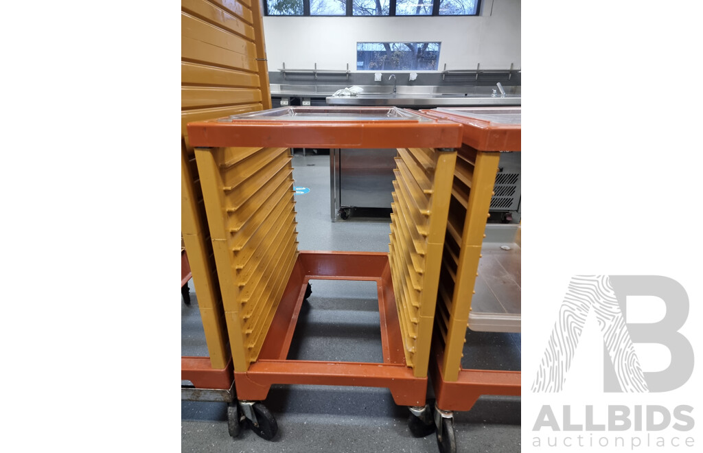 Lot of 3 Bakery Trolleys ETC