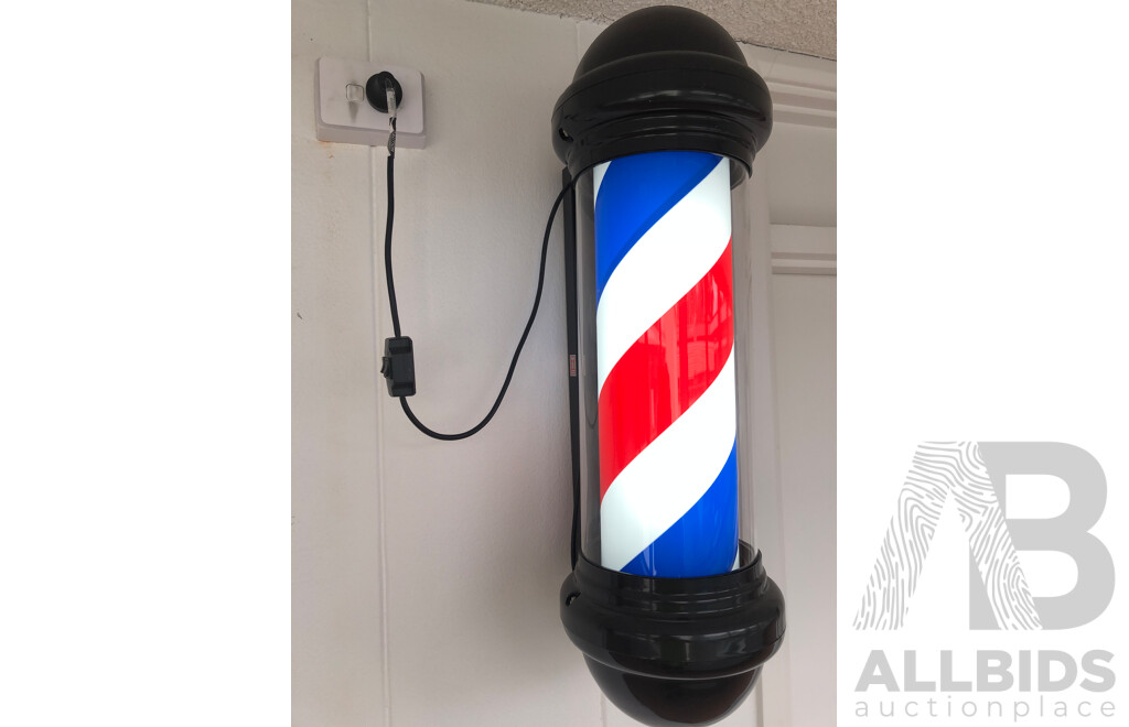 Wall Mounted Barber Pole Light