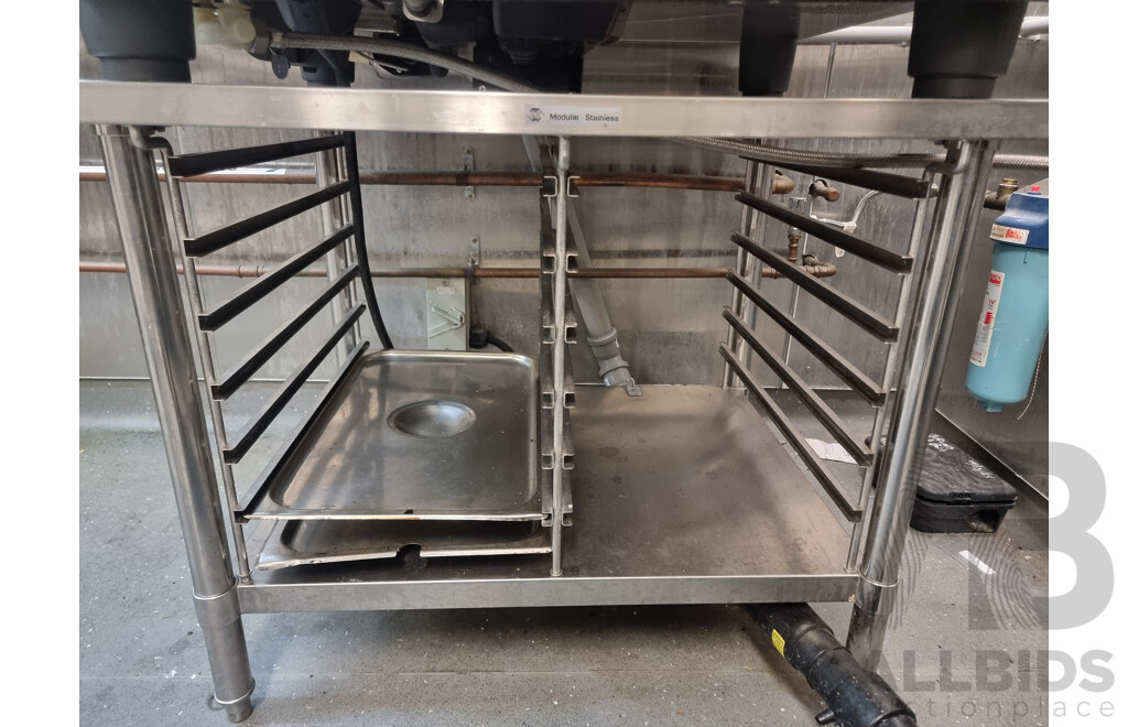 Rational SCC101 Combi Oven with 12 Slot Cooling Rack Stand