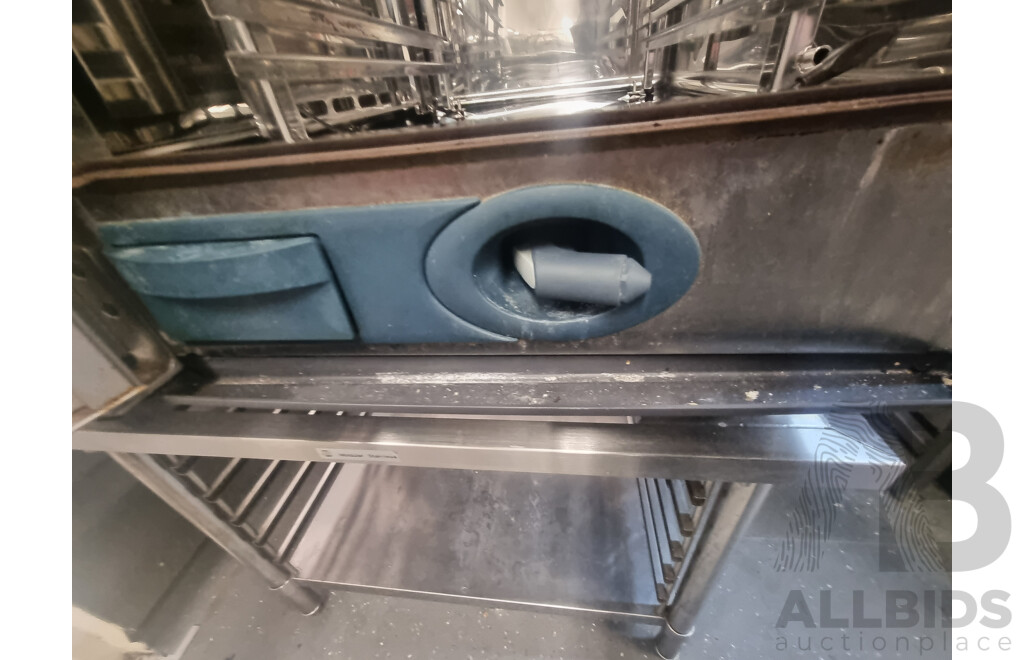 Rational SCC101 Combi Oven with 12 Slot Cooling Rack Stand