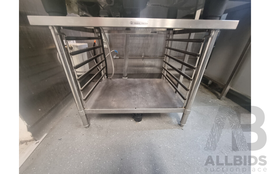 Rational SCC101 Combi Oven with 12 Slot Cooling Rack Stand