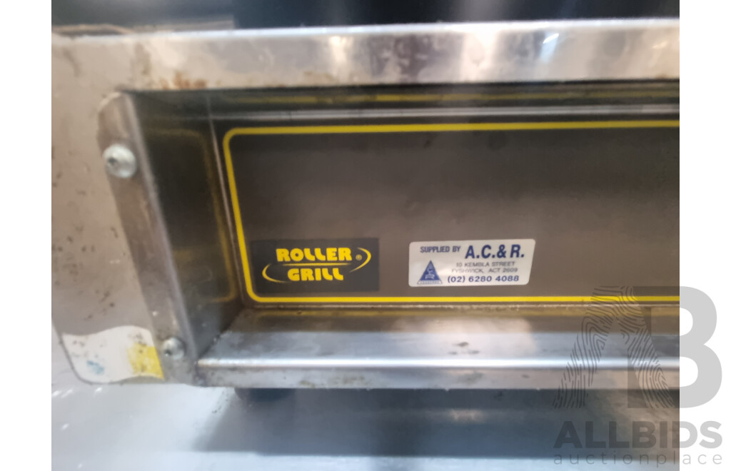 Roller Grill Commercial Electric Salamander & Stainless Steel Work Bench