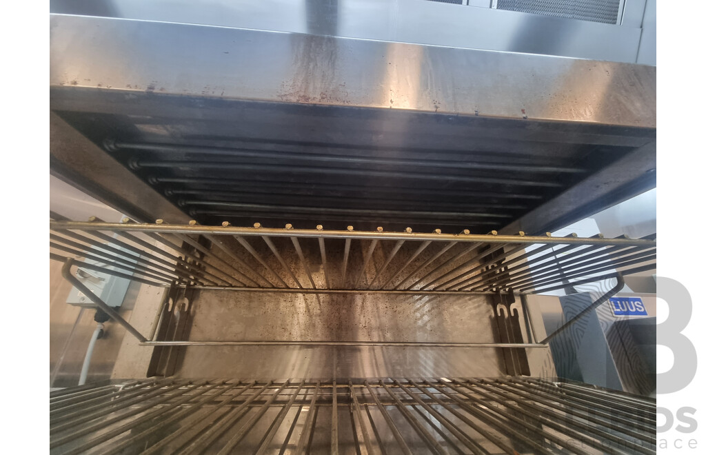 Roller Grill Commercial Electric Salamander & Stainless Steel Work Bench