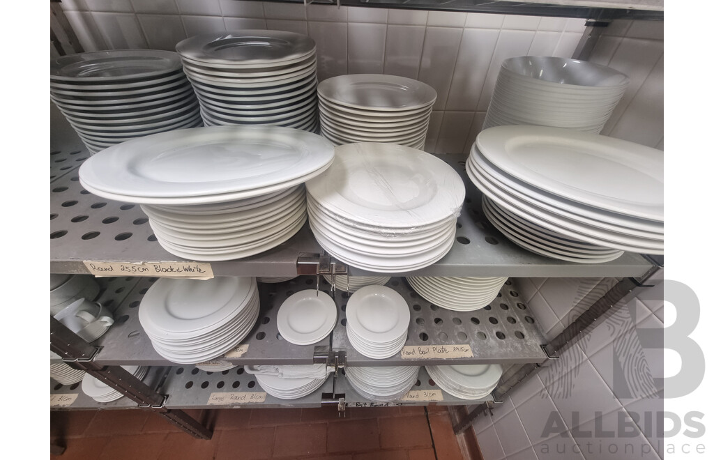 3 Kitchen Racking Storage Shelves & Contents ETC