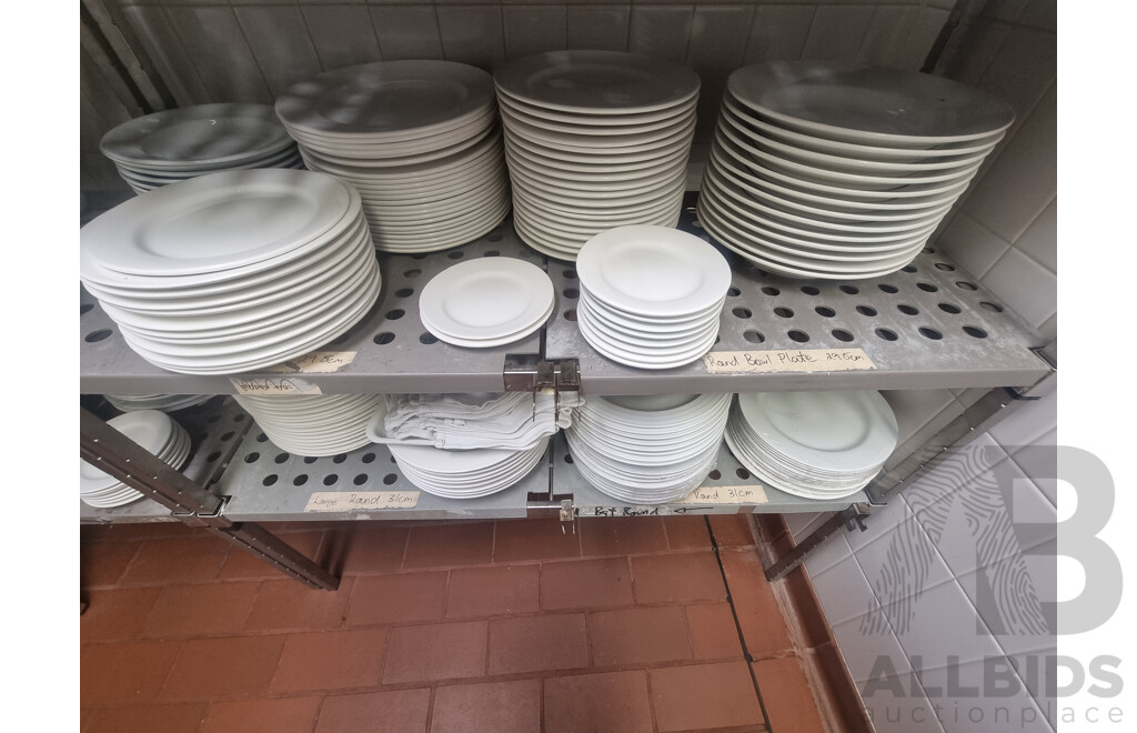 3 Kitchen Racking Storage Shelves & Contents ETC