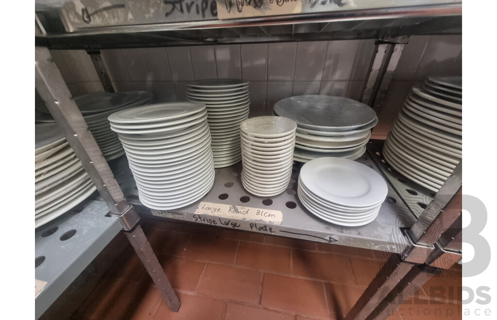 3 Kitchen Racking Storage Shelves & Contents ETC