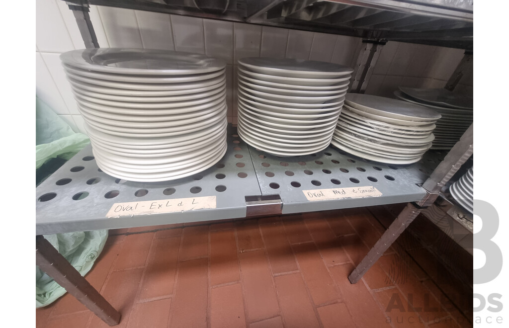 3 Kitchen Racking Storage Shelves & Contents ETC