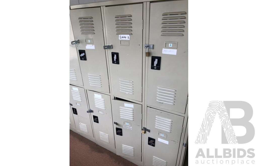 Bay of Six Personal Lockers