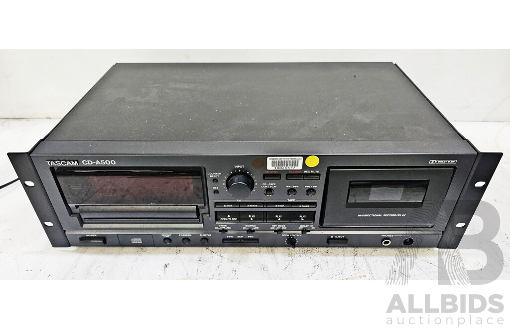Tascam (CD-A500) CD Player / Cassette Deck / Recorder