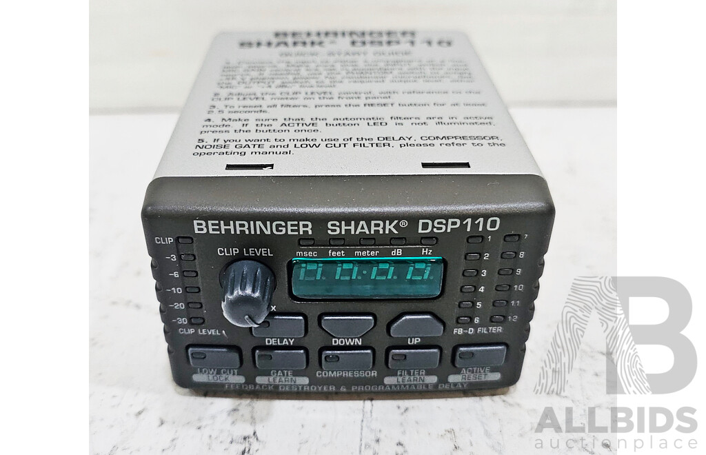 Behringer Shark (DSP1100) Digital 24-Bit Multi-Fuction Signal Processor - Lot of Two