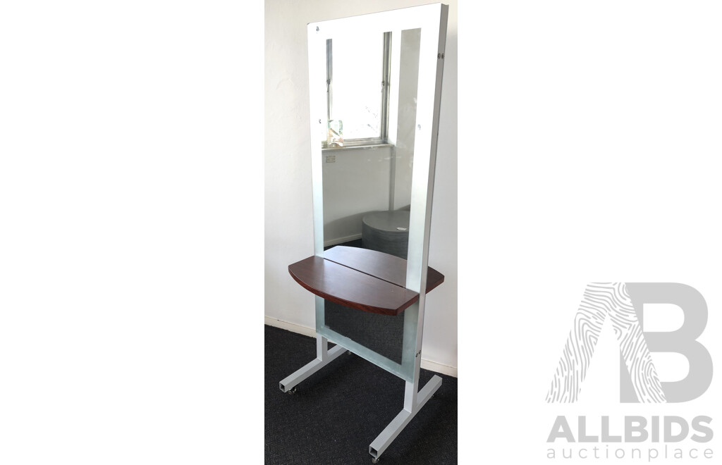 Dual Sided Mobile Salon Mirror