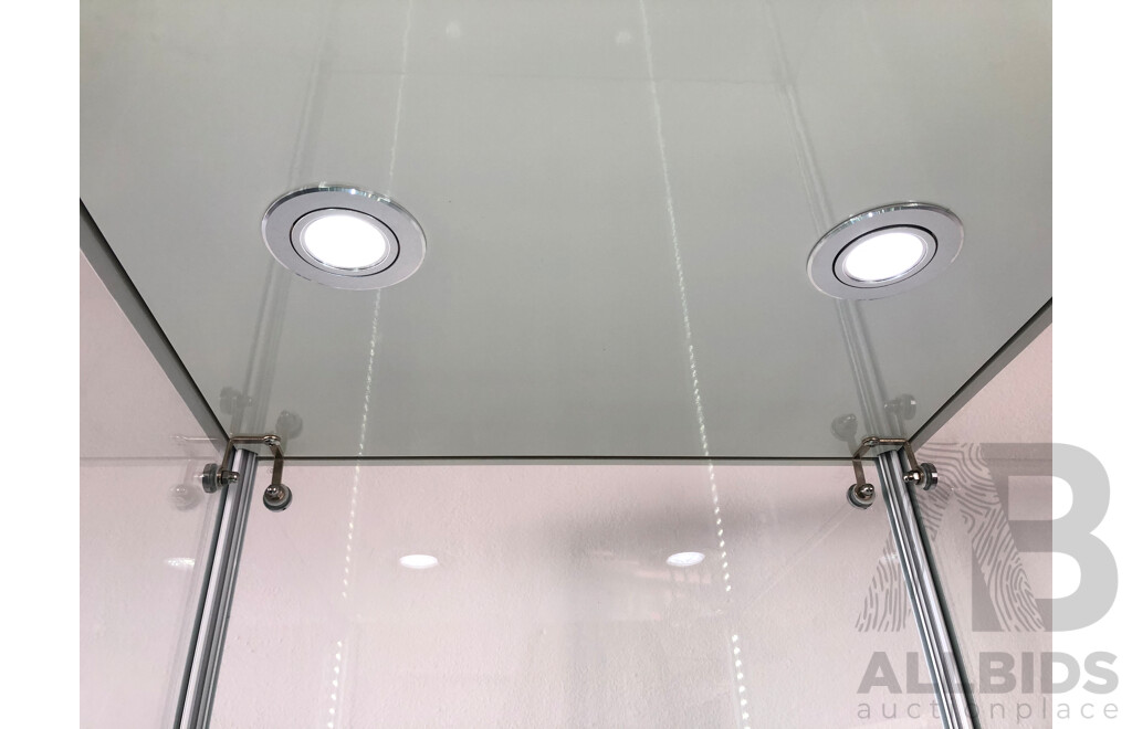 Illuminated Mobile Glass Display Cabinet