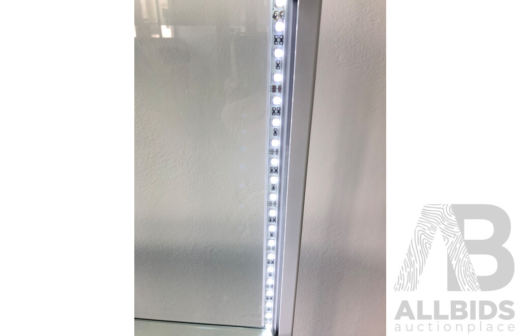 Illuminated Mobile Glass Display Cabinet