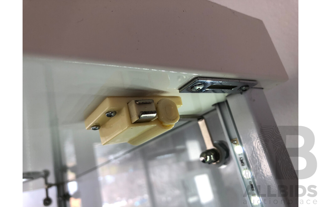 Illuminated Mobile Glass Display Cabinet