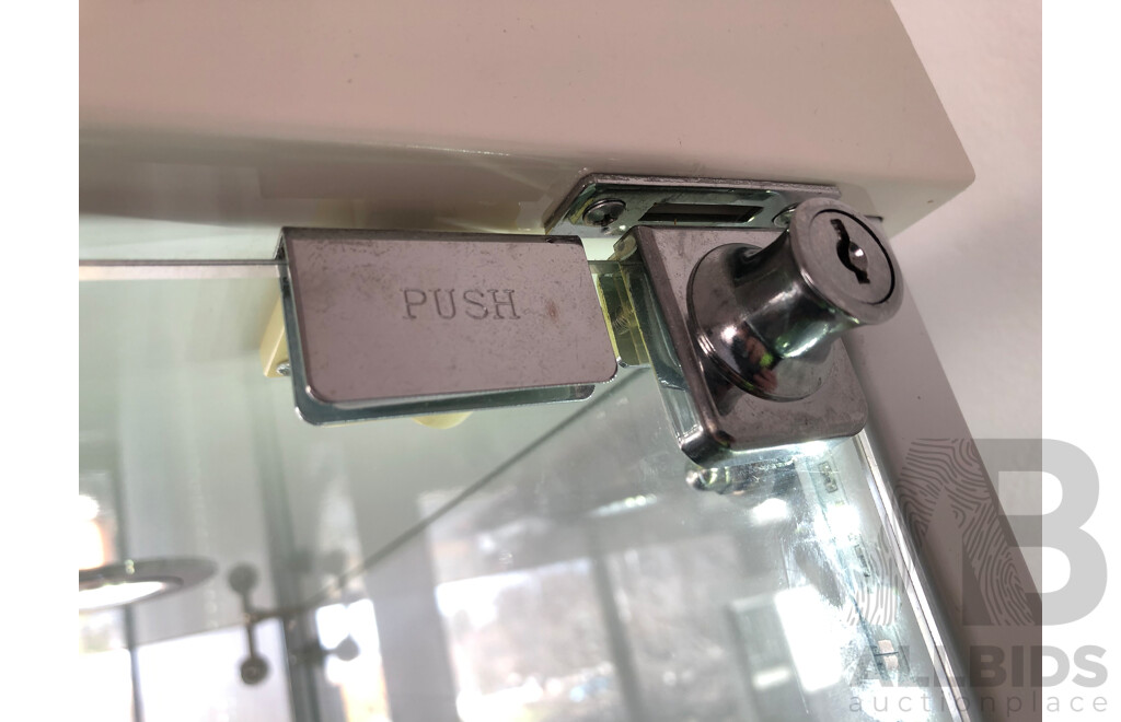 Illuminated Mobile Glass Display Cabinet
