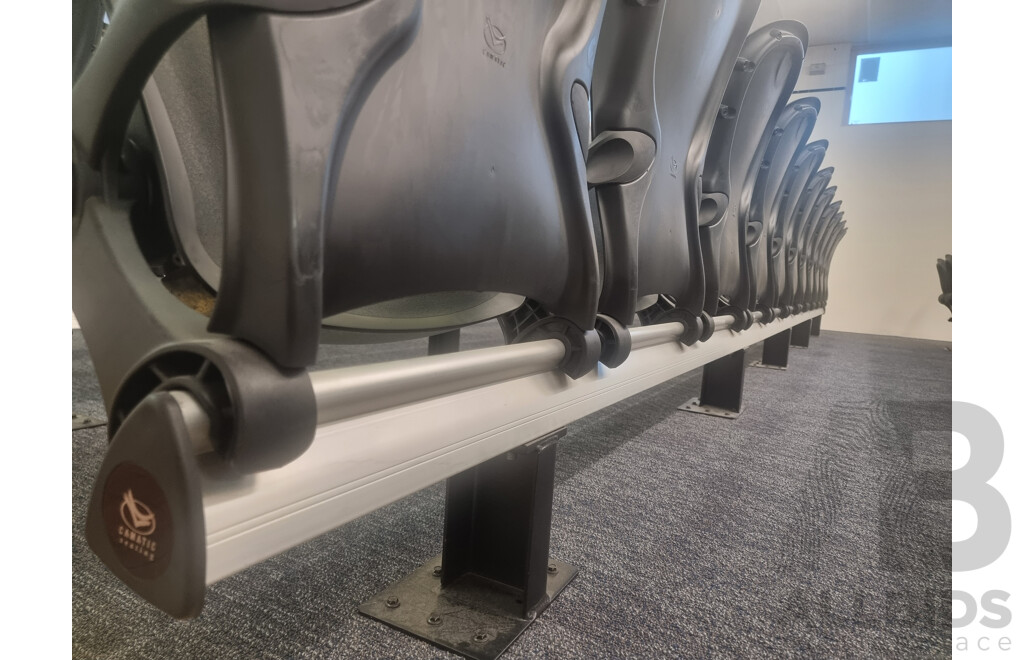 12 Rows of Camatic Theatre Seating on Carpeted Podium