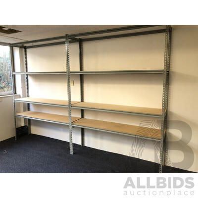 450mm Deep Shelving - Lot of Seven Bays