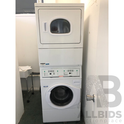 Alliance Laundry Systems Stacked Commercial Washer and Dryer
