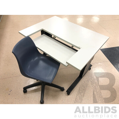 Prima Mobile Computer Desk and Gaslift Chair