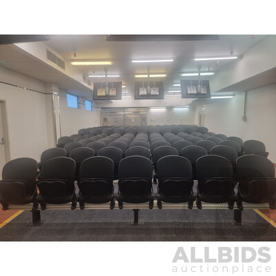 12 Rows of Camatic Theatre Seating on Carpeted Podium