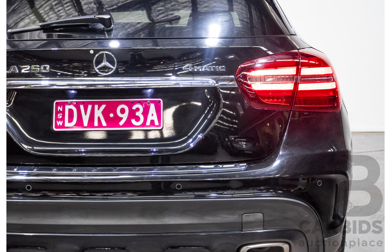 1/2018 Mercedes Benz GLA 250 White Art Edition 4matic (AWD) X156 MY18 4d Wagon Cosmos Black Metallic Turbo 2.0L