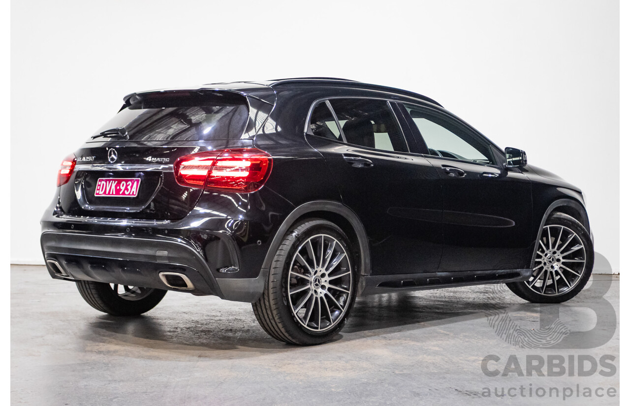 1/2018 Mercedes Benz GLA 250 White Art Edition 4matic (AWD) X156 MY18 4d Wagon Cosmos Black Metallic Turbo 2.0L