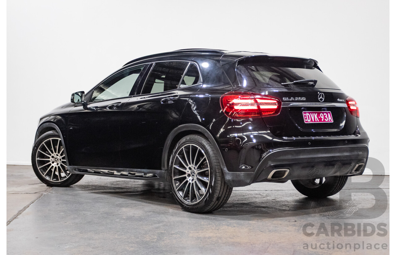 1/2018 Mercedes Benz GLA 250 White Art Edition 4matic (AWD) X156 MY18 4d Wagon Cosmos Black Metallic Turbo 2.0L