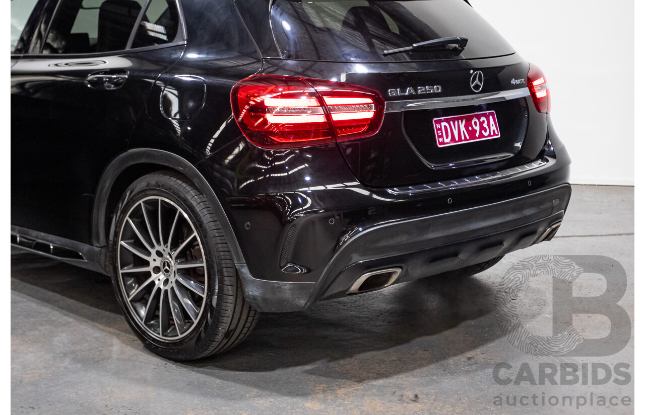 1/2018 Mercedes Benz GLA 250 White Art Edition 4matic (AWD) X156 MY18 4d Wagon Cosmos Black Metallic Turbo 2.0L