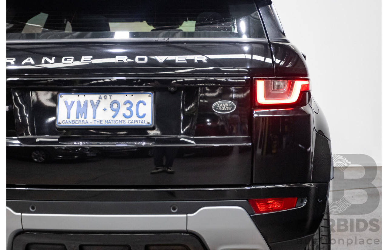 02/2018 Range Rover Evoque Td4 (110kW) SE DYNAMIC (AWD) LV MY18 5D Wagon Santorini Black Turbo Diesel 2.0L