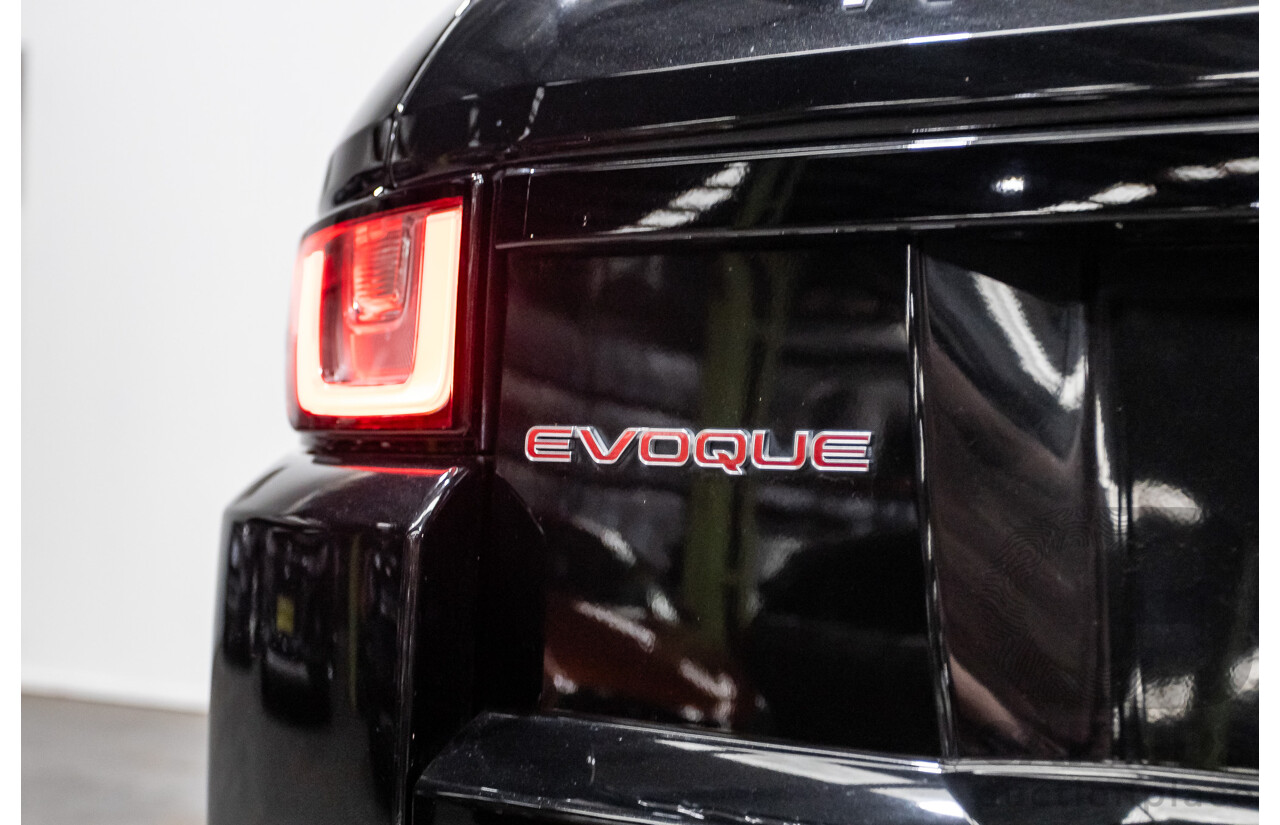 02/2018 Range Rover Evoque Td4 (110kW) SE DYNAMIC (AWD) LV MY18 5D Wagon Santorini Black Turbo Diesel 2.0L