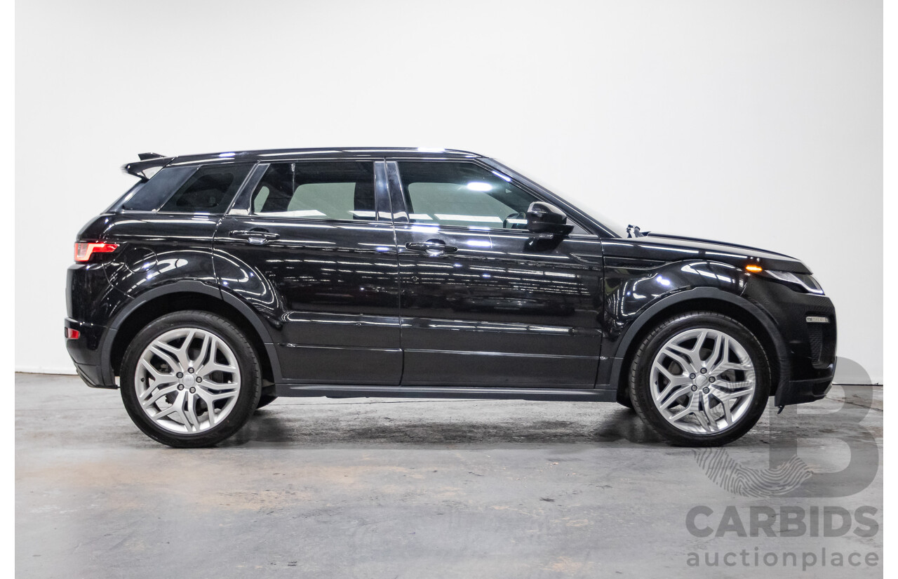 02/2018 Range Rover Evoque Td4 (110kW) SE DYNAMIC (AWD) LV MY18 5D Wagon Santorini Black Turbo Diesel 2.0L