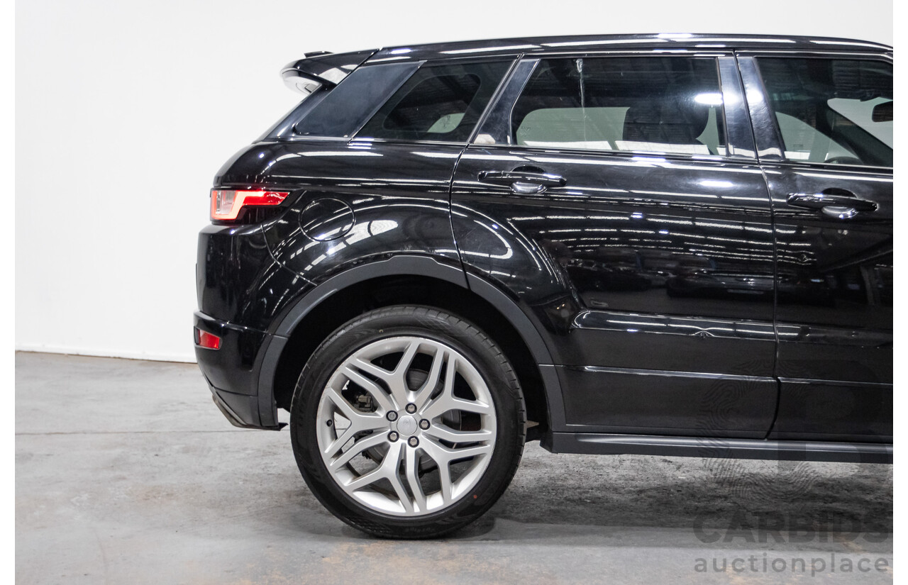 02/2018 Range Rover Evoque Td4 (110kW) SE DYNAMIC (AWD) LV MY18 5D Wagon Santorini Black Turbo Diesel 2.0L