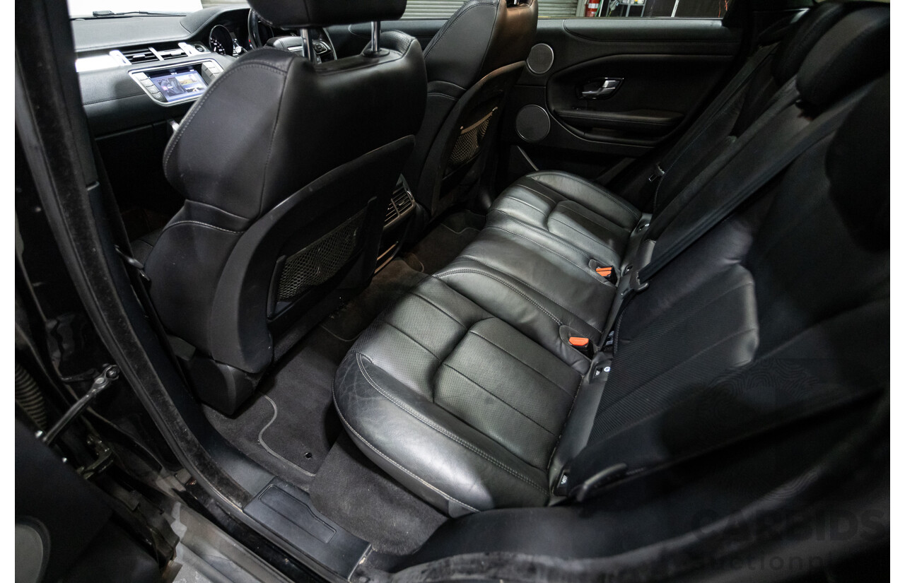 02/2018 Range Rover Evoque Td4 (110kW) SE DYNAMIC (AWD) LV MY18 5D Wagon Santorini Black Turbo Diesel 2.0L