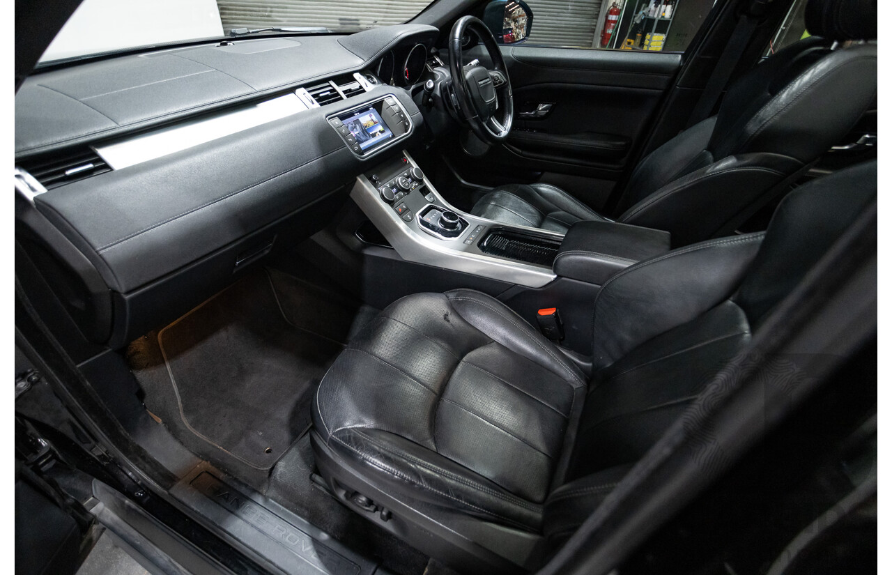 02/2018 Range Rover Evoque Td4 (110kW) SE DYNAMIC (AWD) LV MY18 5D Wagon Santorini Black Turbo Diesel 2.0L