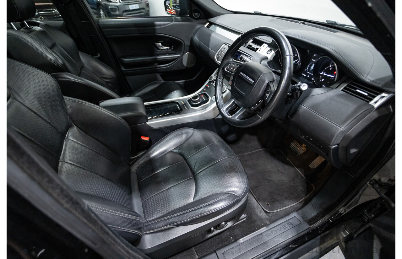 02/2018 Range Rover Evoque Td4 (110kW) SE DYNAMIC (AWD) LV MY18 5D Wagon Santorini Black Turbo Diesel 2.0L