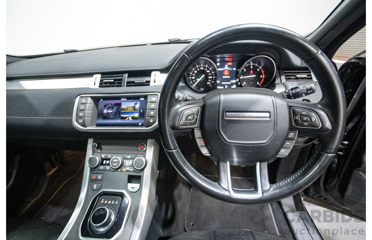 02/2018 Range Rover Evoque Td4 (110kW) SE DYNAMIC (AWD) LV MY18 5D Wagon Santorini Black Turbo Diesel 2.0L