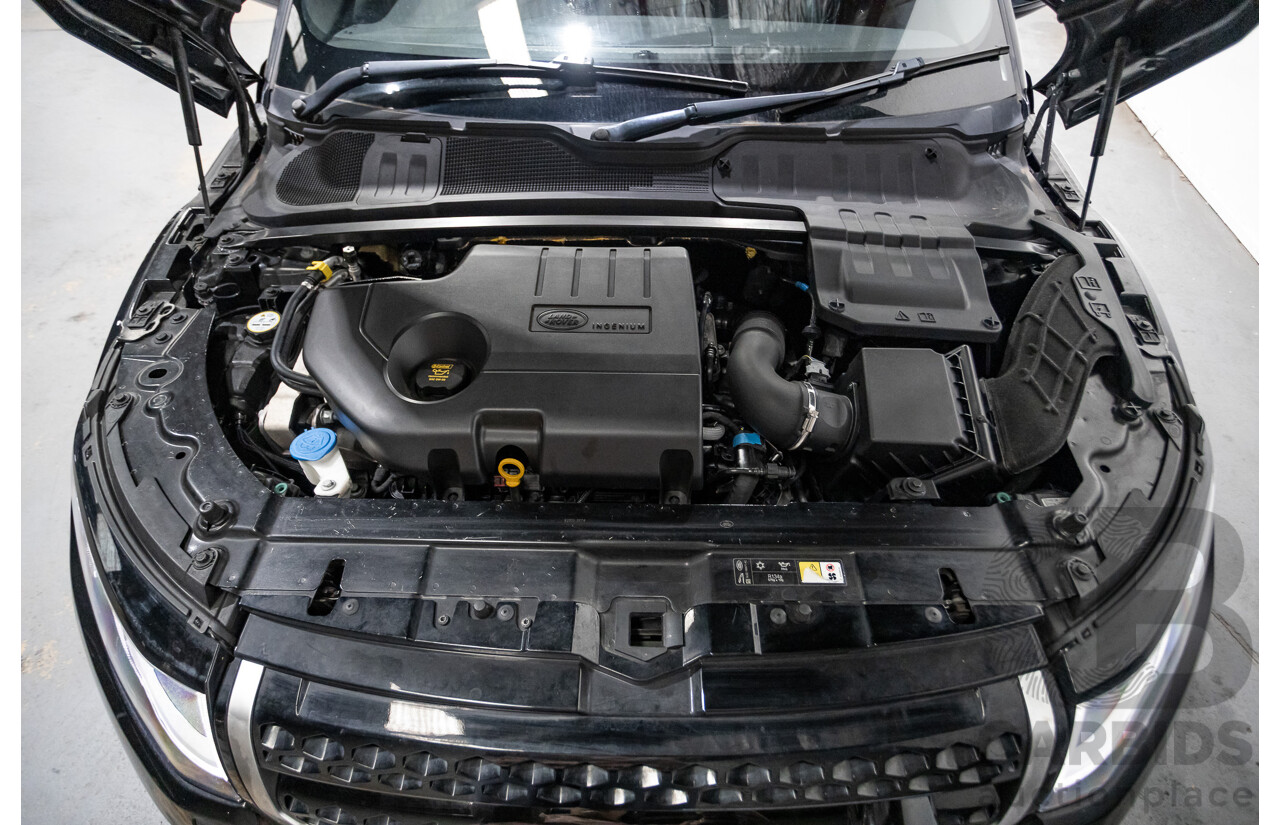 02/2018 Range Rover Evoque Td4 (110kW) SE DYNAMIC (AWD) LV MY18 5D Wagon Santorini Black Turbo Diesel 2.0L