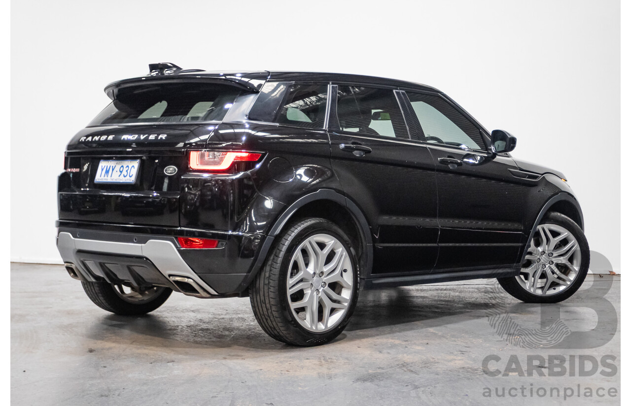02/2018 Range Rover Evoque Td4 (110kW) SE DYNAMIC (AWD) LV MY18 5D Wagon Santorini Black Turbo Diesel 2.0L