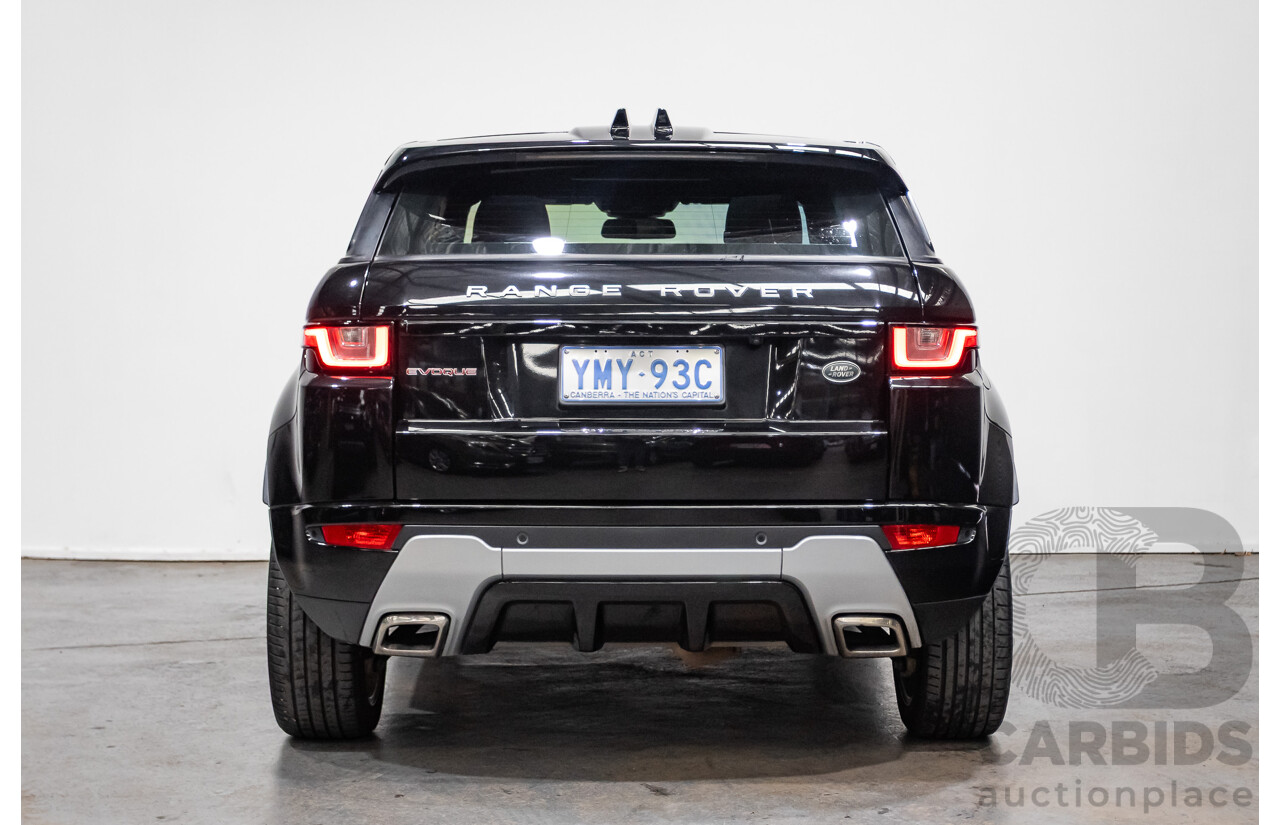 02/2018 Range Rover Evoque Td4 (110kW) SE DYNAMIC (AWD) LV MY18 5D Wagon Santorini Black Turbo Diesel 2.0L