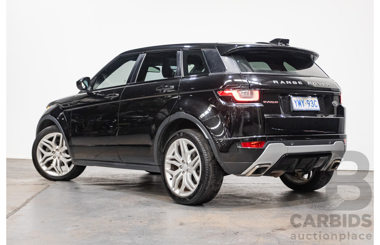 02/2018 Range Rover Evoque Td4 (110kW) SE DYNAMIC (AWD) LV MY18 5D Wagon Santorini Black Turbo Diesel 2.0L