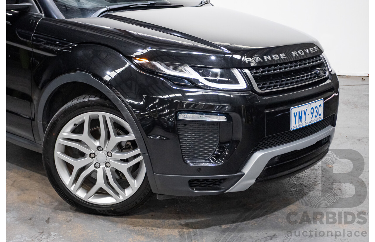 02/2018 Range Rover Evoque Td4 (110kW) SE DYNAMIC (AWD) LV MY18 5D Wagon Santorini Black Turbo Diesel 2.0L