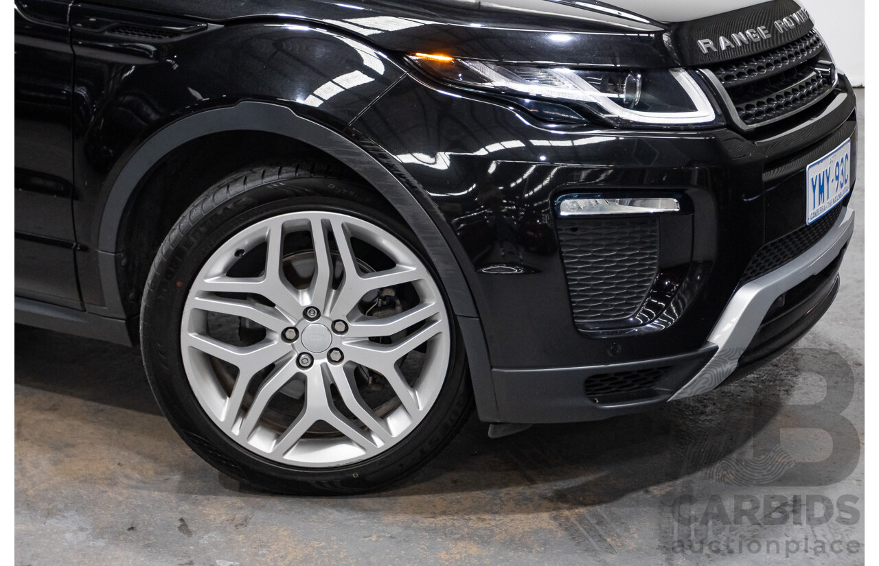 02/2018 Range Rover Evoque Td4 (110kW) SE DYNAMIC (AWD) LV MY18 5D Wagon Santorini Black Turbo Diesel 2.0L