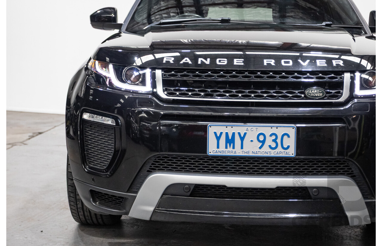 02/2018 Range Rover Evoque Td4 (110kW) SE DYNAMIC (AWD) LV MY18 5D Wagon Santorini Black Turbo Diesel 2.0L