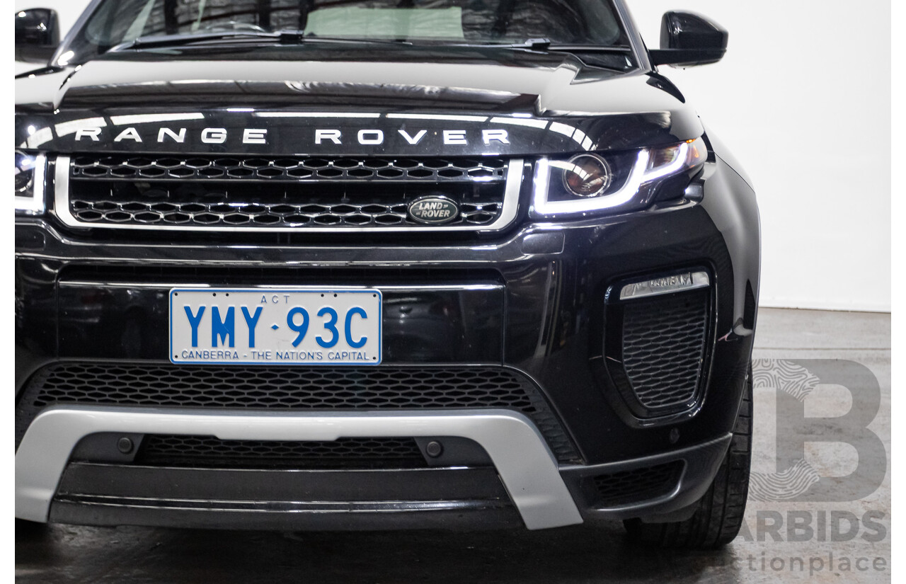 02/2018 Range Rover Evoque Td4 (110kW) SE DYNAMIC (AWD) LV MY18 5D Wagon Santorini Black Turbo Diesel 2.0L