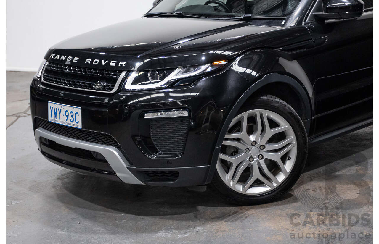 02/2018 Range Rover Evoque Td4 (110kW) SE DYNAMIC (AWD) LV MY18 5D Wagon Santorini Black Turbo Diesel 2.0L