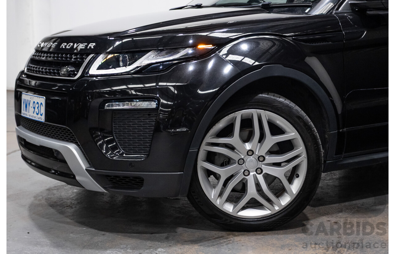 02/2018 Range Rover Evoque Td4 (110kW) SE DYNAMIC (AWD) LV MY18 5D Wagon Santorini Black Turbo Diesel 2.0L