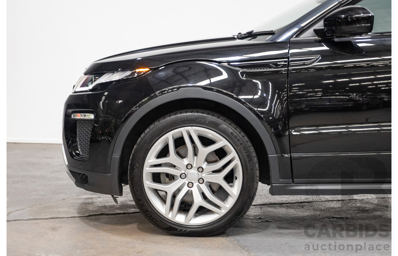02/2018 Range Rover Evoque Td4 (110kW) SE DYNAMIC (AWD) LV MY18 5D Wagon Santorini Black Turbo Diesel 2.0L