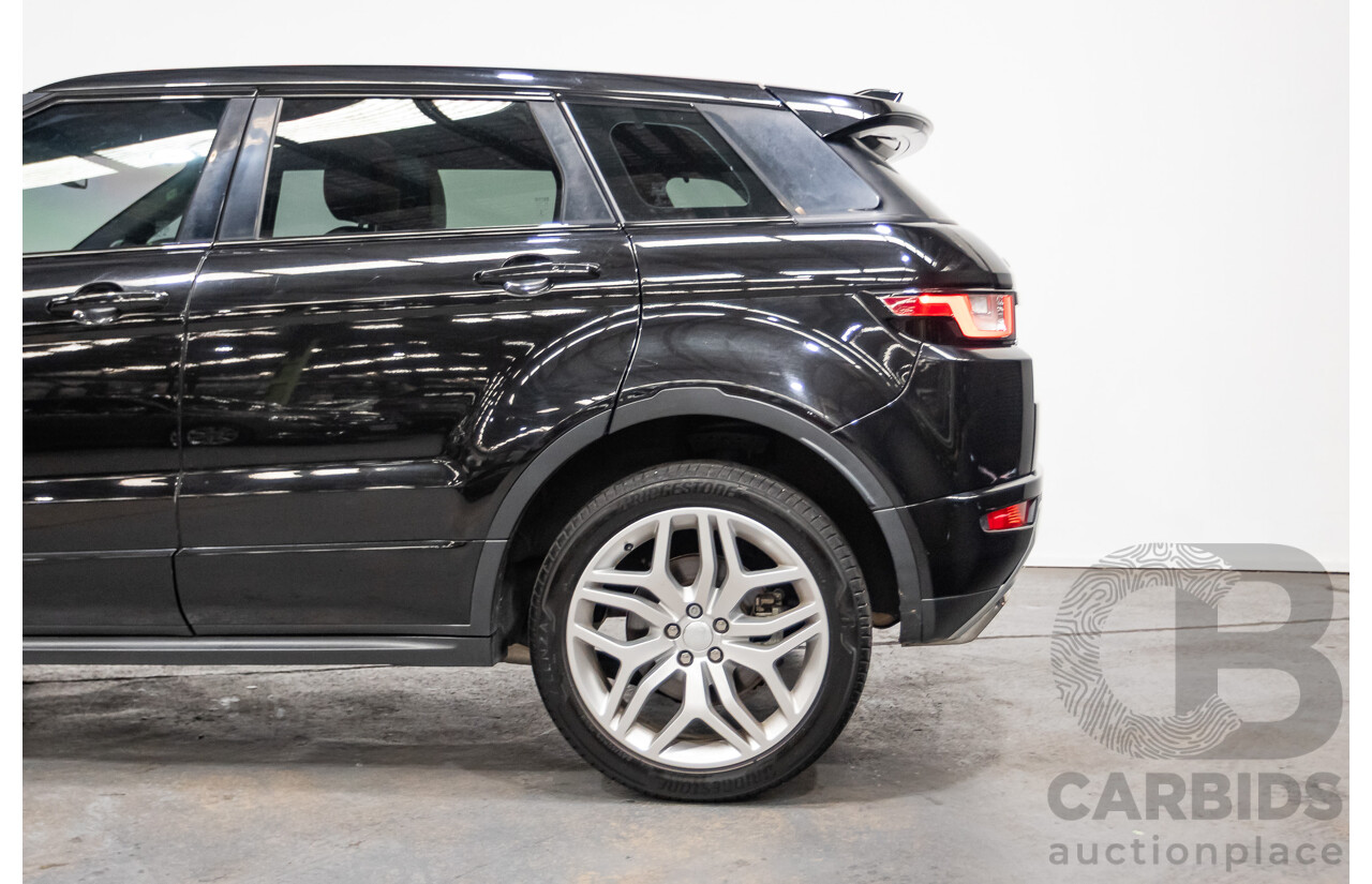 02/2018 Range Rover Evoque Td4 (110kW) SE DYNAMIC (AWD) LV MY18 5D Wagon Santorini Black Turbo Diesel 2.0L
