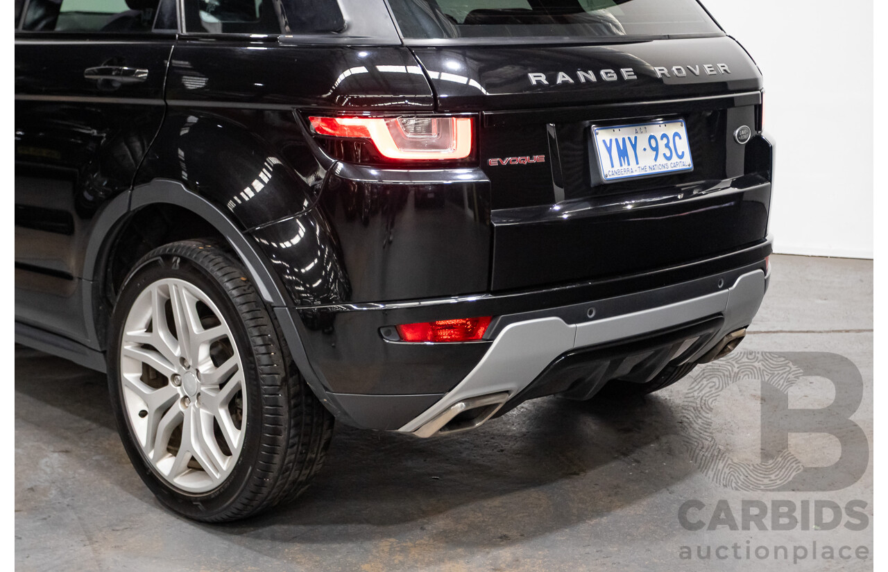 02/2018 Range Rover Evoque Td4 (110kW) SE DYNAMIC (AWD) LV MY18 5D Wagon Santorini Black Turbo Diesel 2.0L